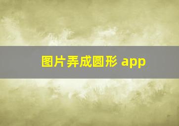 图片弄成圆形 app